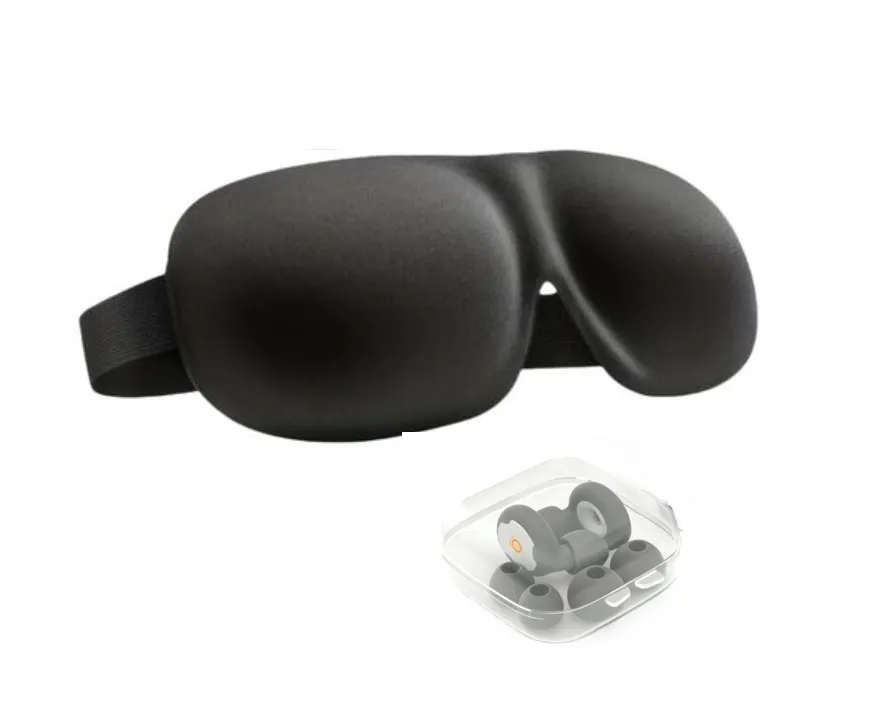 IPSTYLE 3D Sleep Mask + Earplugs Light Blocking Ultra-Soft Eye Mask