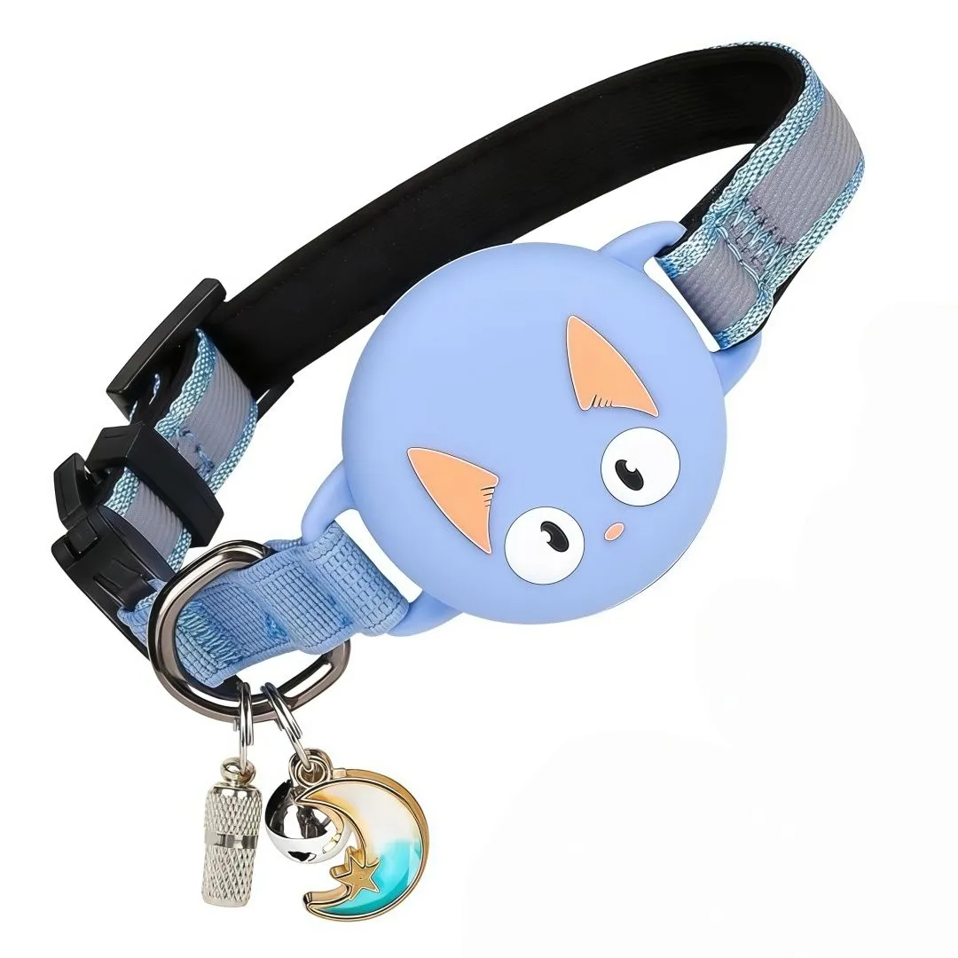 Reflective Cat Collar Compatible With Airtag Detachable Holder
