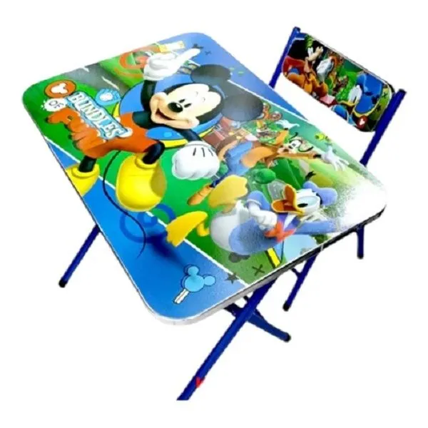 Deam World Kids Folding Study Table & Chair Set-Mickey Mouse