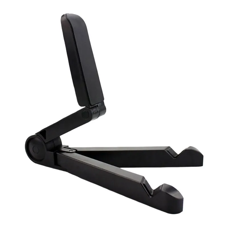 Universal Folding Tablet Holder Compatible with iPad Samsung Xiaomi Huawei - black