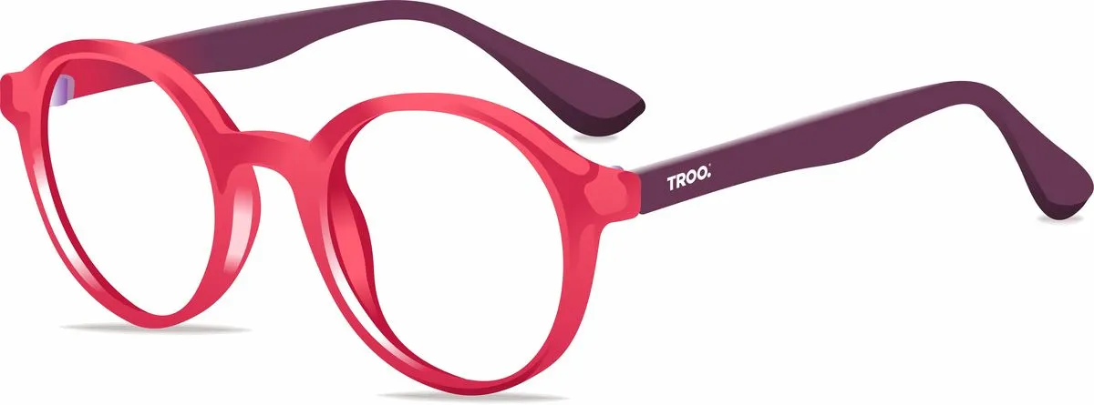 TROO Kiddies Blue Light Blocking Eye Protection Glasses ( 3 - 7 Years old) - Red