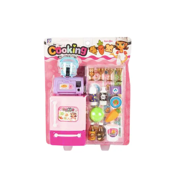 Cooking- Fashion Doll Fridge & Groceries Set x1