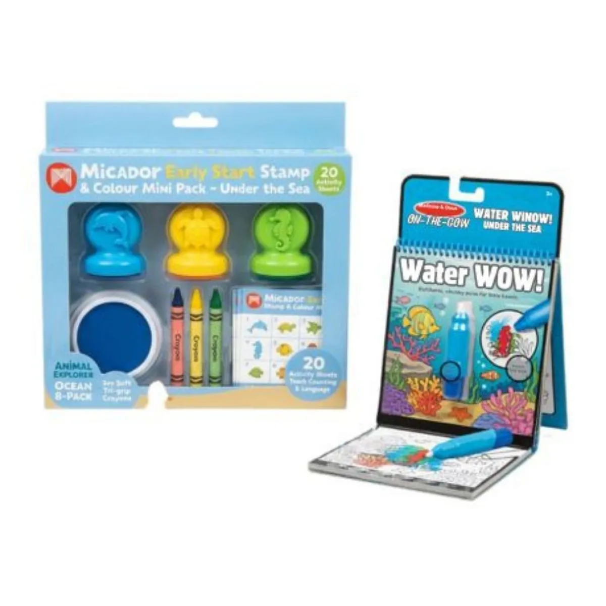 Melissa & Doug Water Wow Pad & Early Start Easy-Grip Stamp & Colour Kit