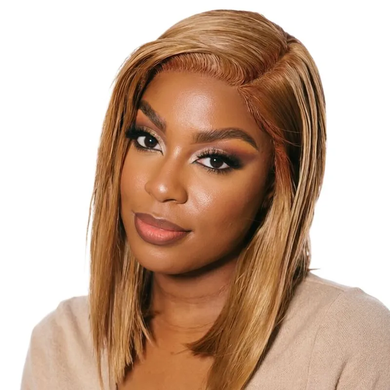 12Inch Vietnam Frontal Piano Straight Wig 13x4 Lace Frontal Bob Wig-VSP
