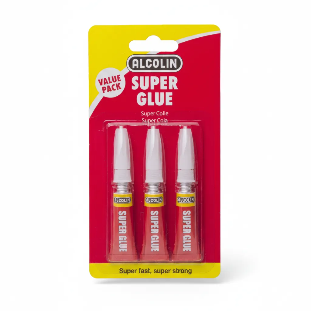 Alcolin Super Glue 3x3g Tubes - Fast-Setting Adhesive for DIY & Repairs