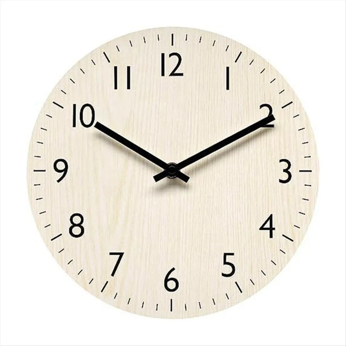 Wall Clock Light Wood Grain Clocks Simple-Design Clock