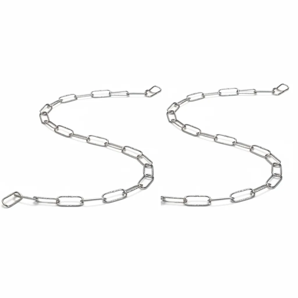Krafft Chrome Spanish Chain 3.3mm Diameter for Jewelry Making - 2 Pack