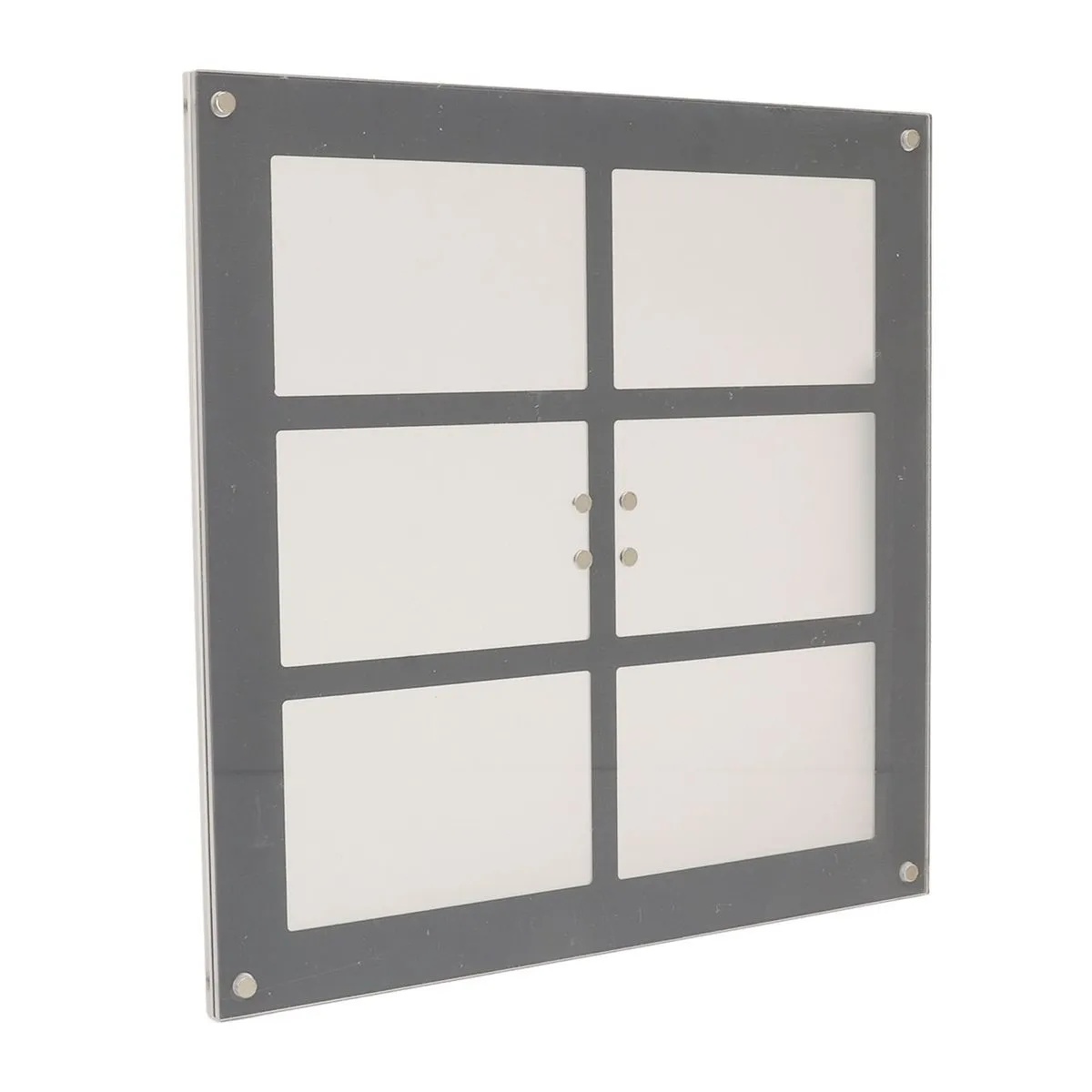 6 Grid Acrylic Magnetic Picture Frame White