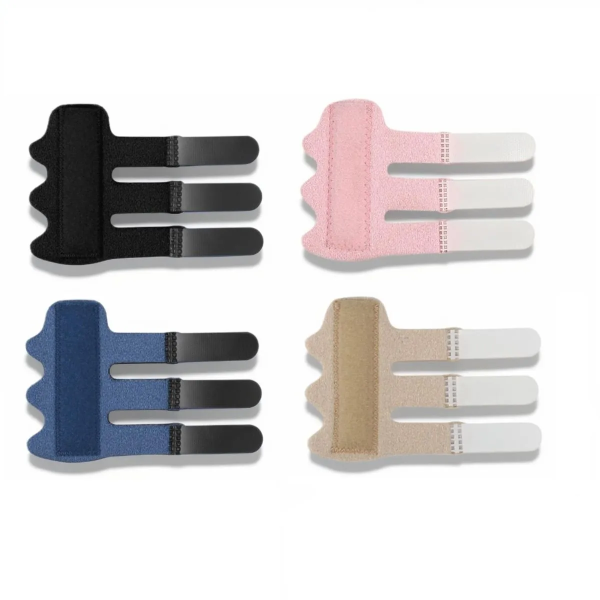 Finger Splint Adjustable Support Straps for Finger Arthritis Pain Relief - 4 Pack