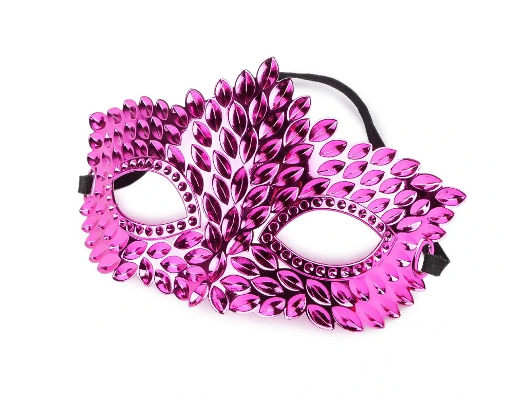 Pink Feather Masquerade Mask