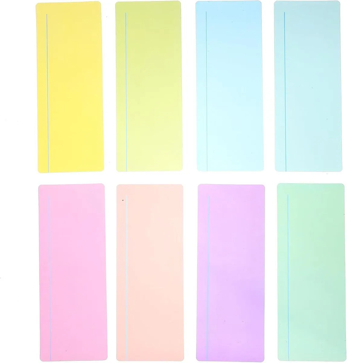 8Pcs Colored Clear PVC Reading Overlays Bookmarks for Students Visual