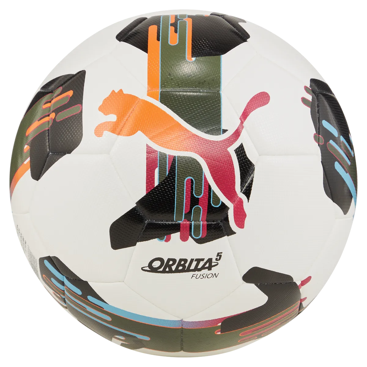 Puma Orbita 5 Fusion Soccer Ball - White/Multicoloured