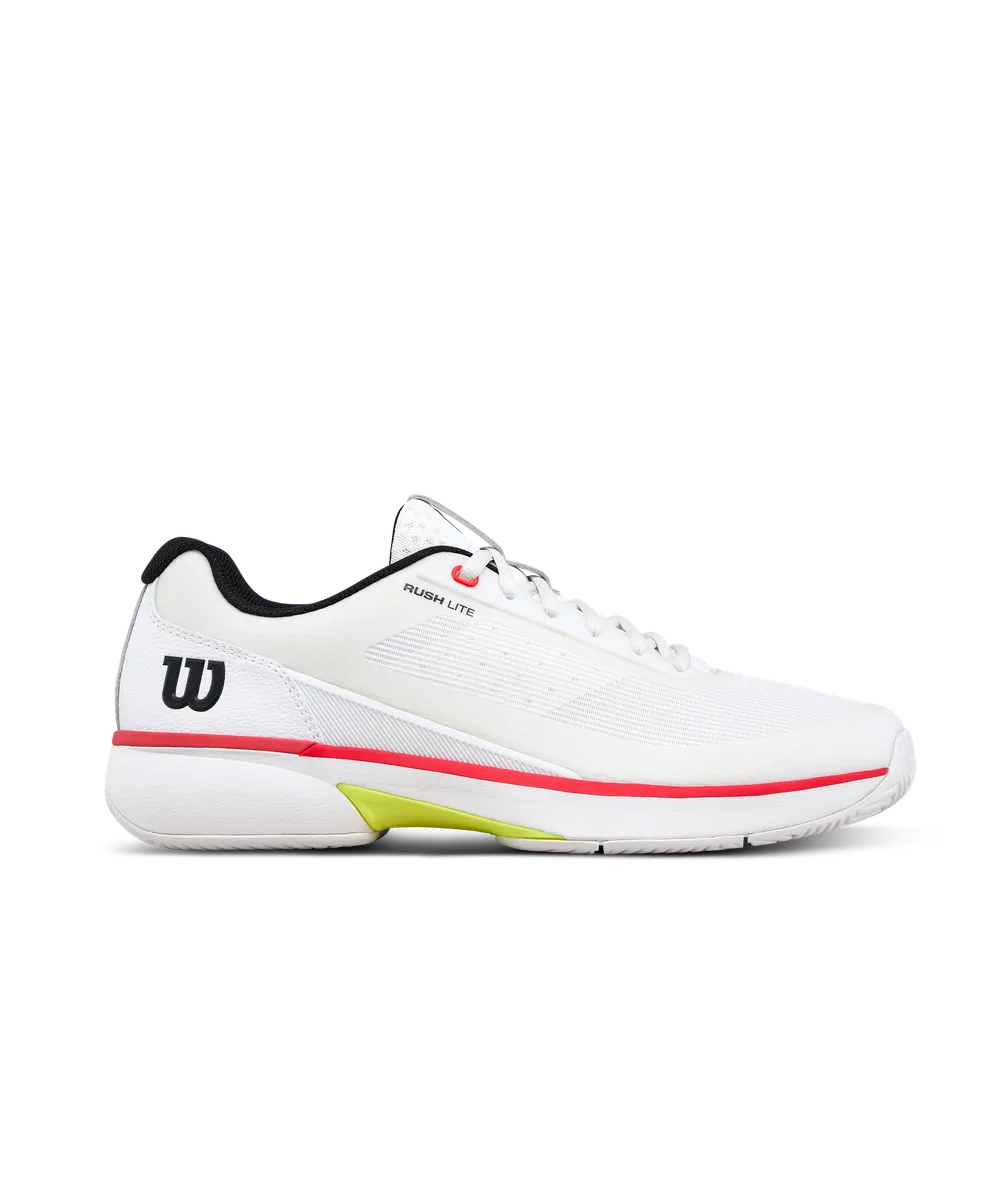 Wilson Mens Rush Lite 5 White/Black/Infared Tennis Shoe