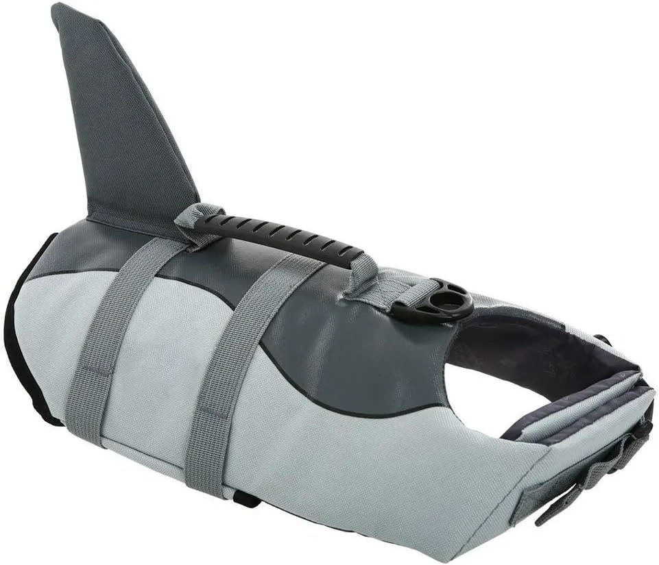 Dog Life Jacket, Large Pet Life Vest, Adjustable Dog Shark Life Vest(M)
