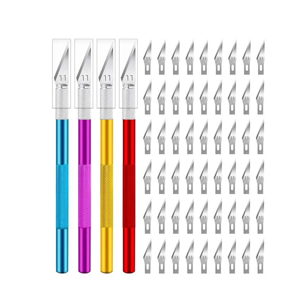 ALANES Precision Carving Knife with 74 Blades Exacto Knife Set - Blue, Purple