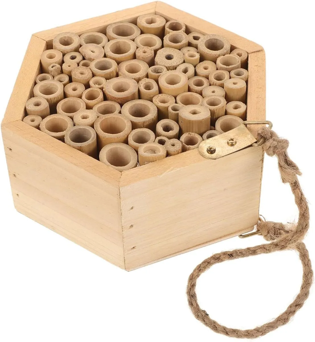 Wden Hanging Beehive & Insect Huse Fr Garden utdr Pllirs