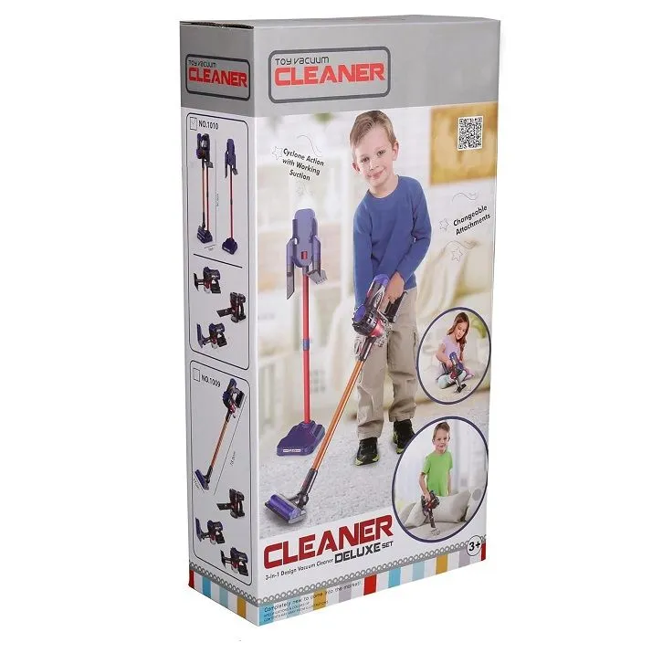 Kids 3-in-1 Cordless Toy Vacuum Cleaner with Real Suction