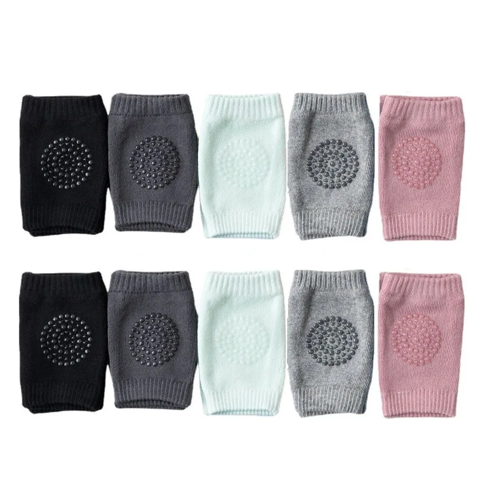 Baby Crawling Anti-Slip Knee Pads,Unisex Baby Toddlers Kneepads 5 Pairs