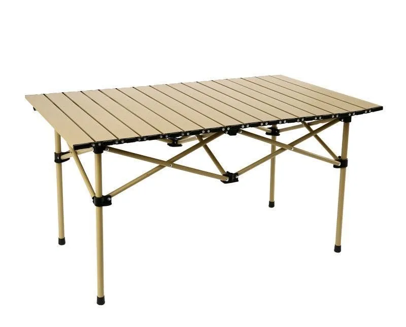 MG Outdoor Aluminum Alloy Folding Dining Table- Brown