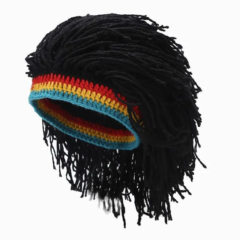Wacky Dreadlock Hat - Hip-Hop Party Hat | Unisex Warm Knitted Wig Hat