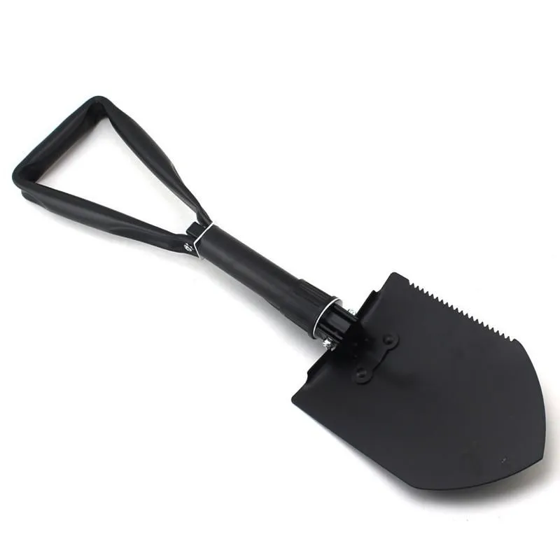 Outdoor Multifunction Mini Foldable Shovel - Black