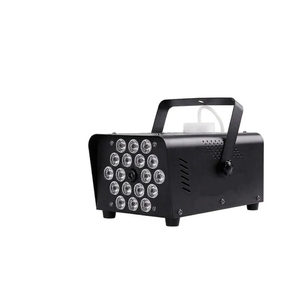 2-in-1 Stage Fog & Smoke Machine with 18 RGB LEDs (500W)