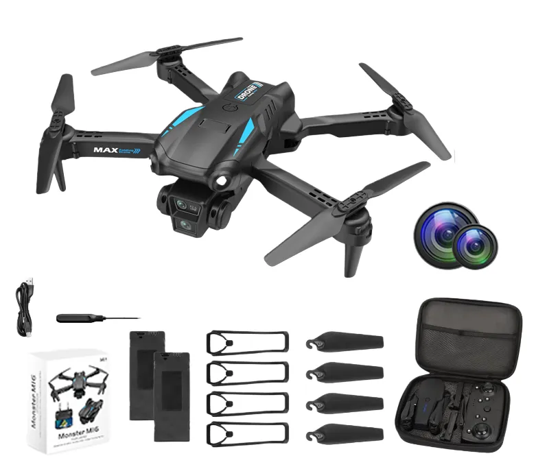 Drone with Camera with 2 Batteries, One-Click Take Off/Land Carrying Case