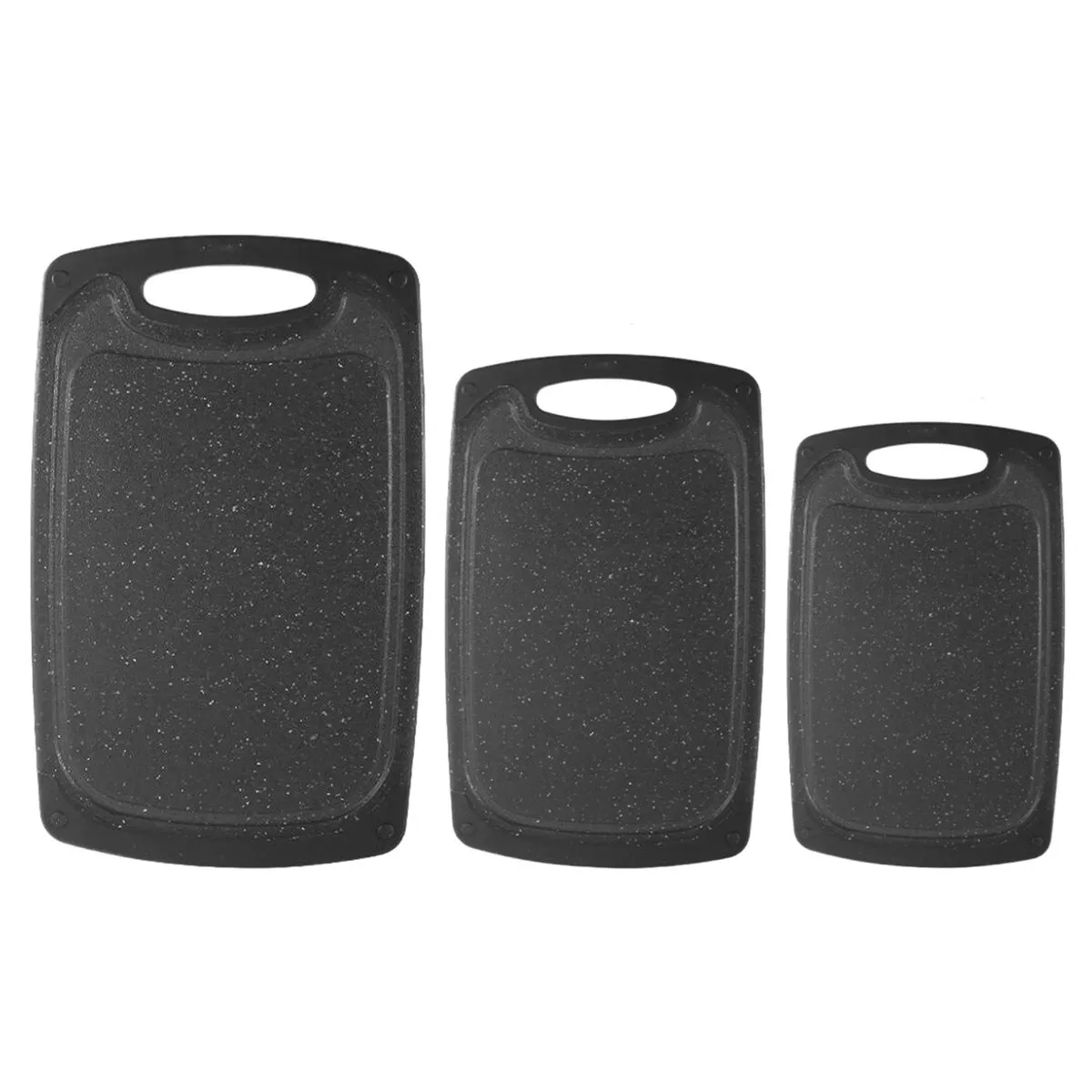 3Pcs Cutting Board Set Chopping Boards with Juice Grooves & Carrying Handle