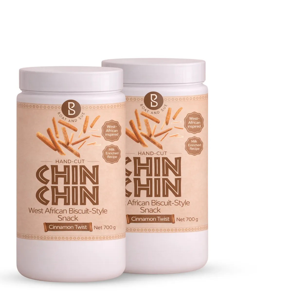 Boat & Sue Chin Chin Cinnamon Twist Snack Tubs