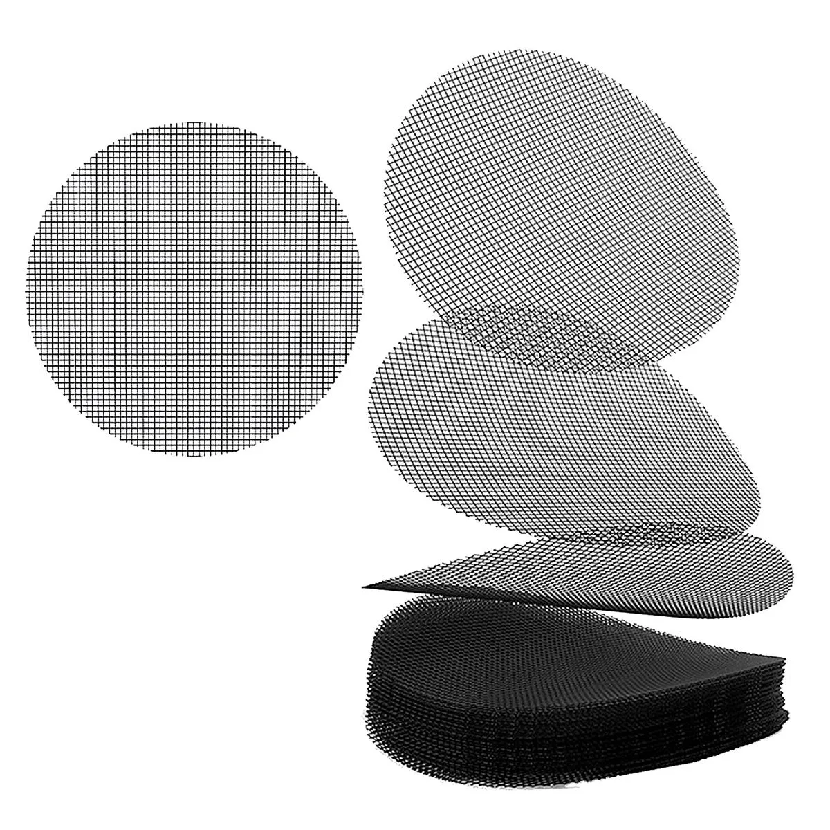 200 Pieces Round Mesh Pad 10cm compatible with Flower Pots Anti-Soil Leak