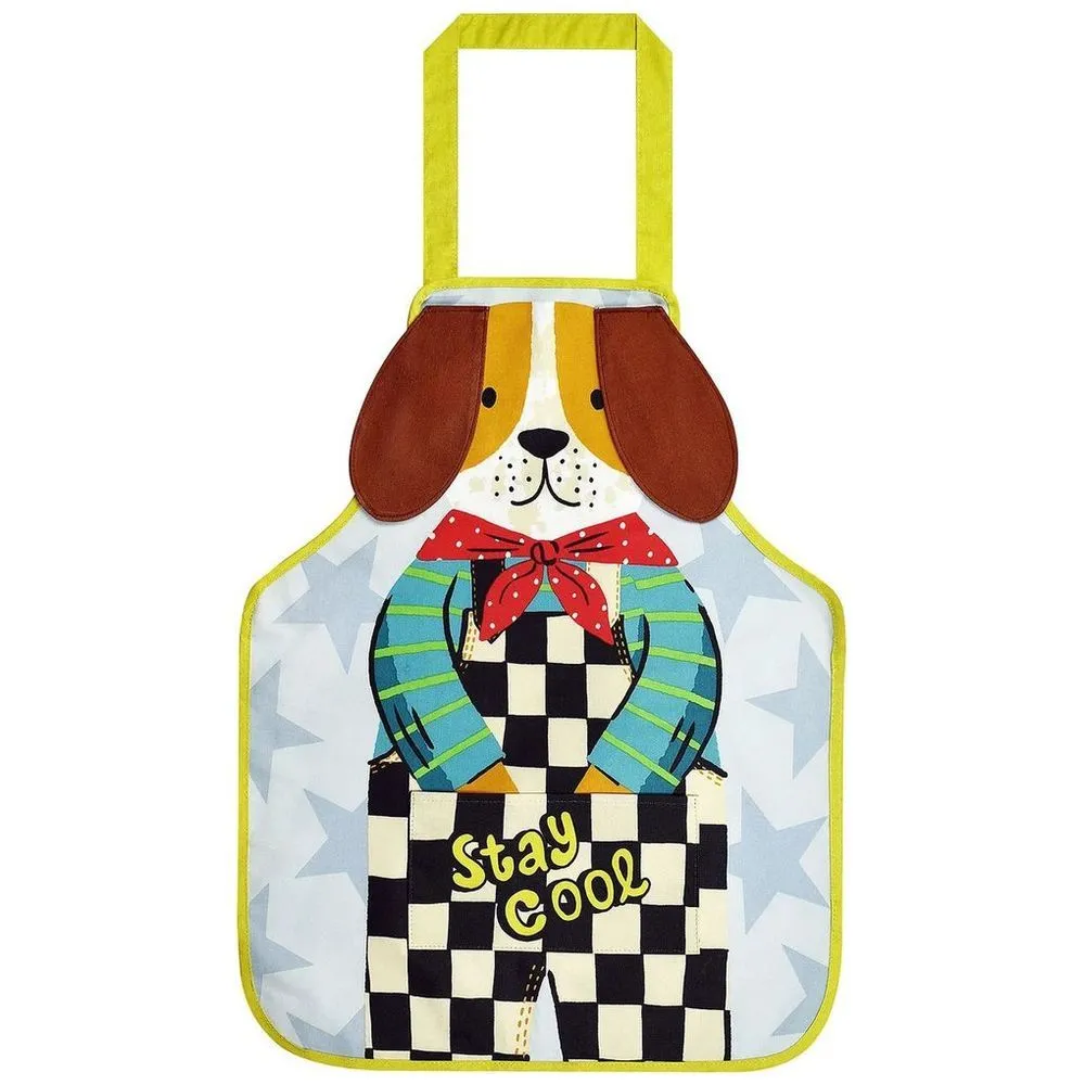 Kids Shaped Apron Dexter Dog 3D Ears Wipe Clean