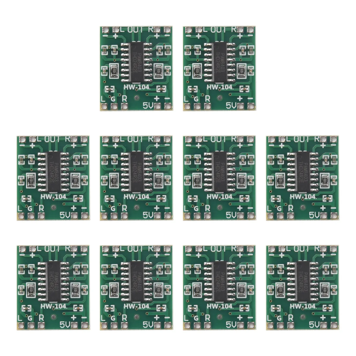 10 PCS PAM8403 Module Super Mini Digital Amplifier Board