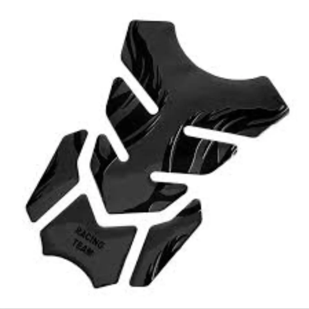 3D Fishbone Sticker for Motorcycle Fuel Tank Cover - Black