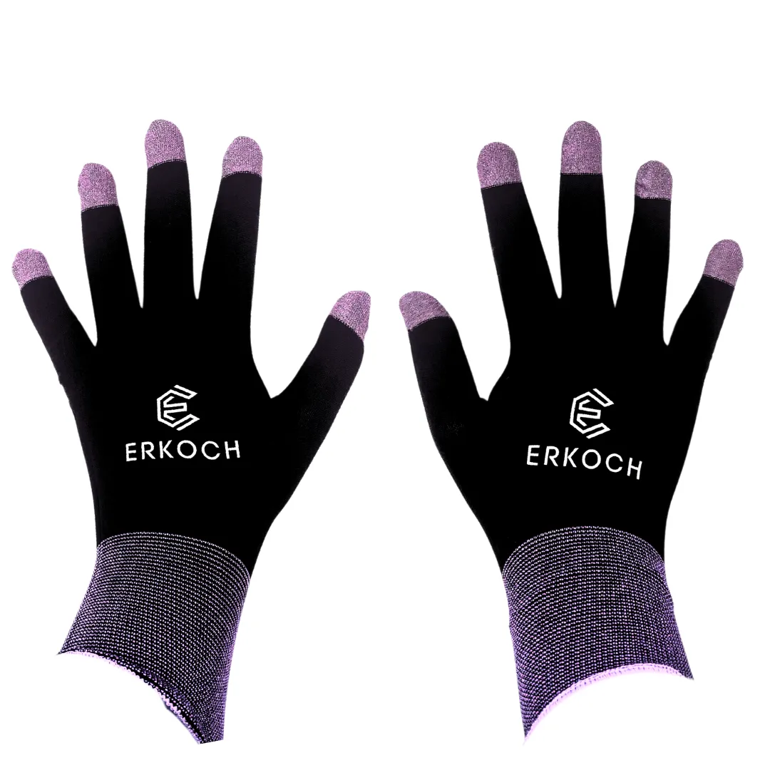 Erkoch Touch Sensitive Tips Mobile Gaming Glove 5 Fingers Glove - Pink
