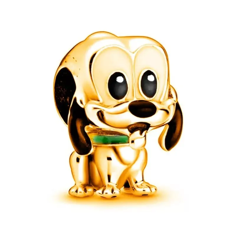 Childlike Pluto Puppy Pendant - Gold