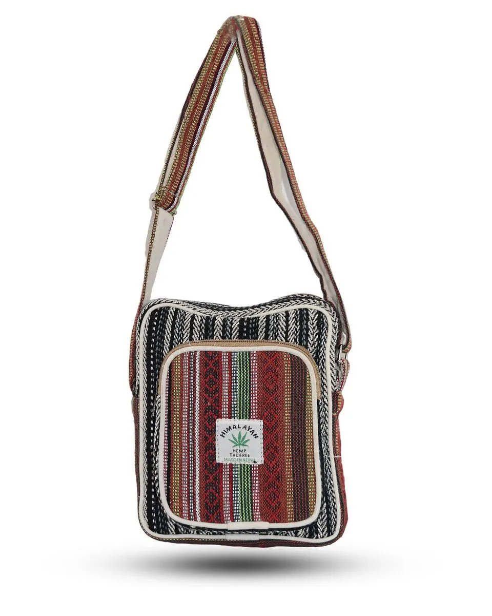 SKA Nepalese 2 Pockets Gheri Flat Camera Bags - Maroon