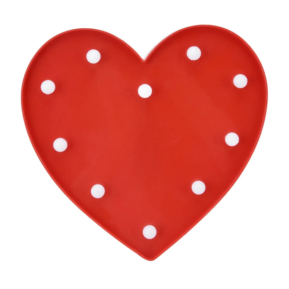 Red Heart - Shaped 10 - LED Battery - Powered Night Light