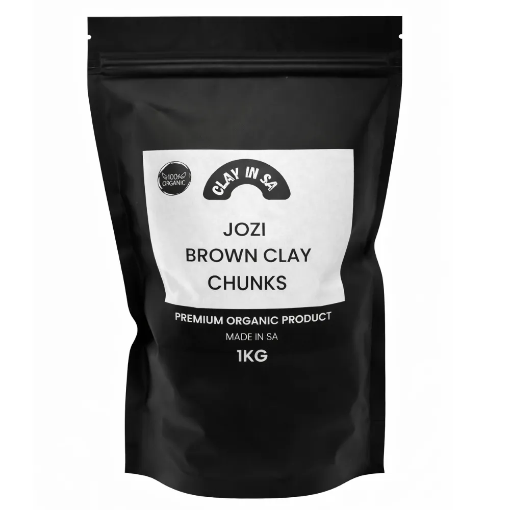 Premium Organic Clay Chunks - 1kg - Brown Jozi