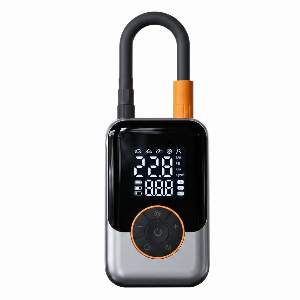 Portable Tire Inflator & Air Compressor with Dual LED Screen
