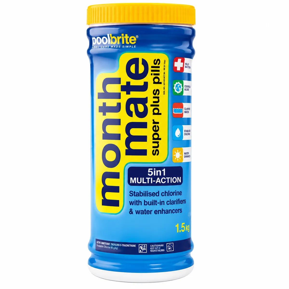 Poolbrite Month Mate Super Plus Tablets 1.5kg All in One Pool Treatment Kit