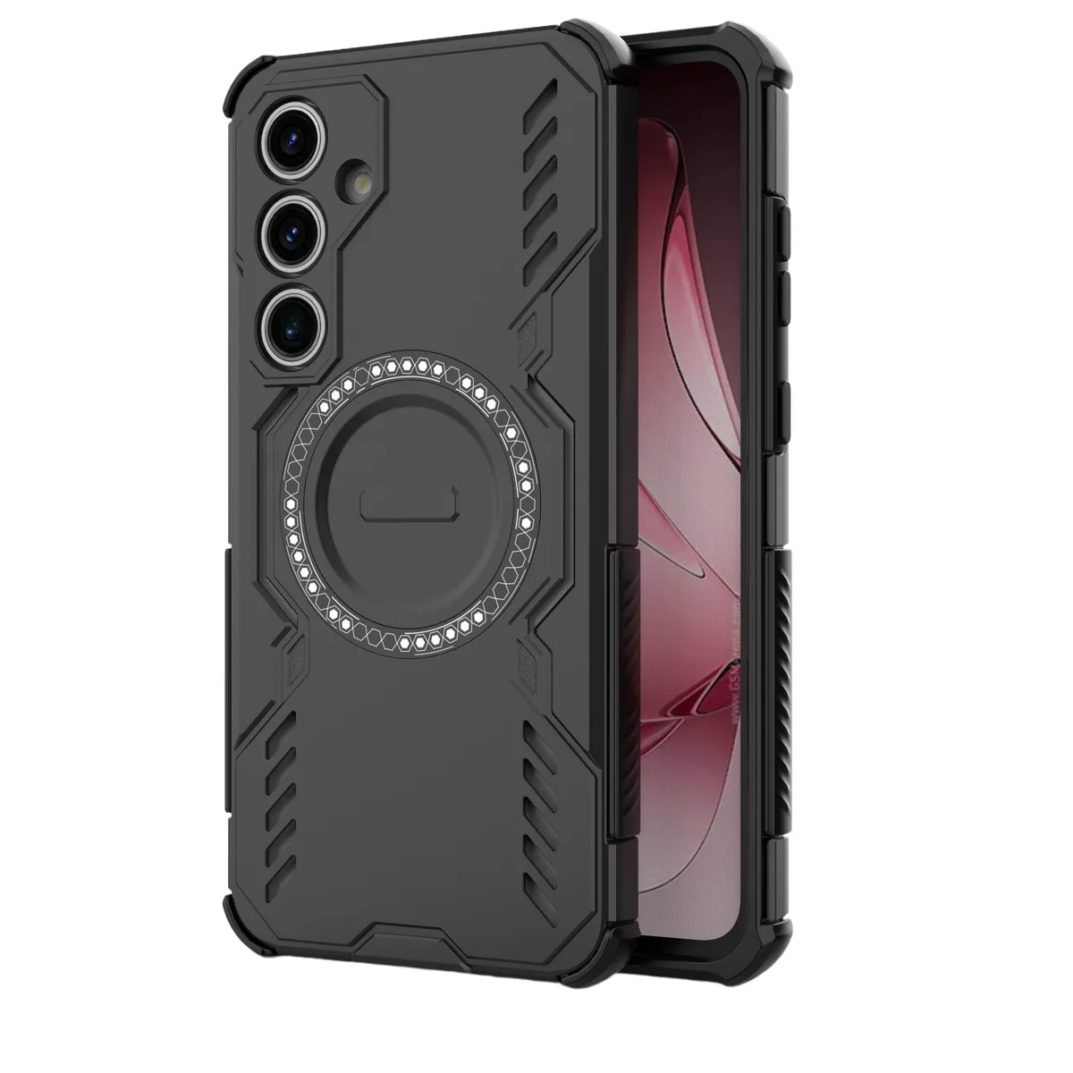 Ultra-Slim Wireless Magnetic Phone Case Compatible With Samsung S24 Fe - Black