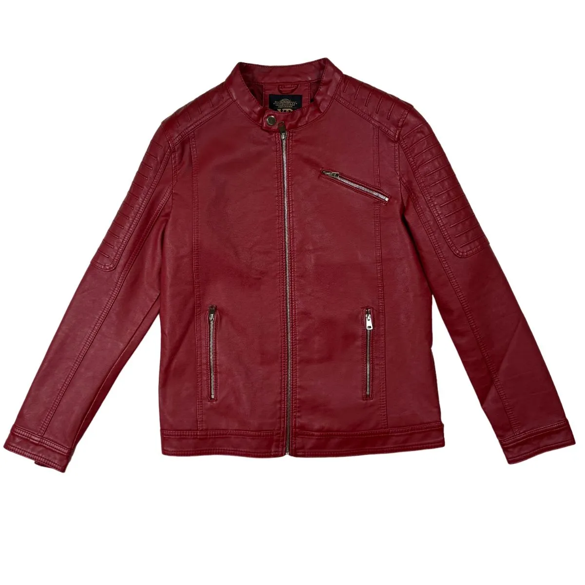 YoungDesign Jeans Legend Red Leather Jacket - Bold Statement Outerwear