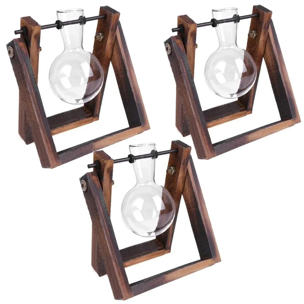 Decor Hydroponic Hanging Glass Terrarium Vase Planters Set of 3