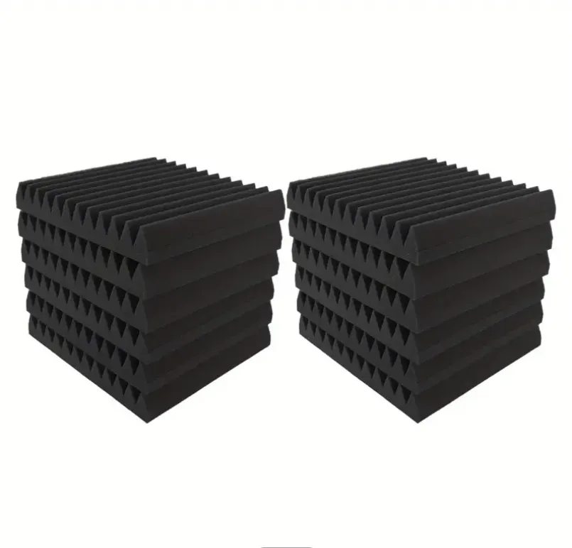 Acoustic Sound Insulation 5CM Thick Foam Panel (12 Pack) - Black