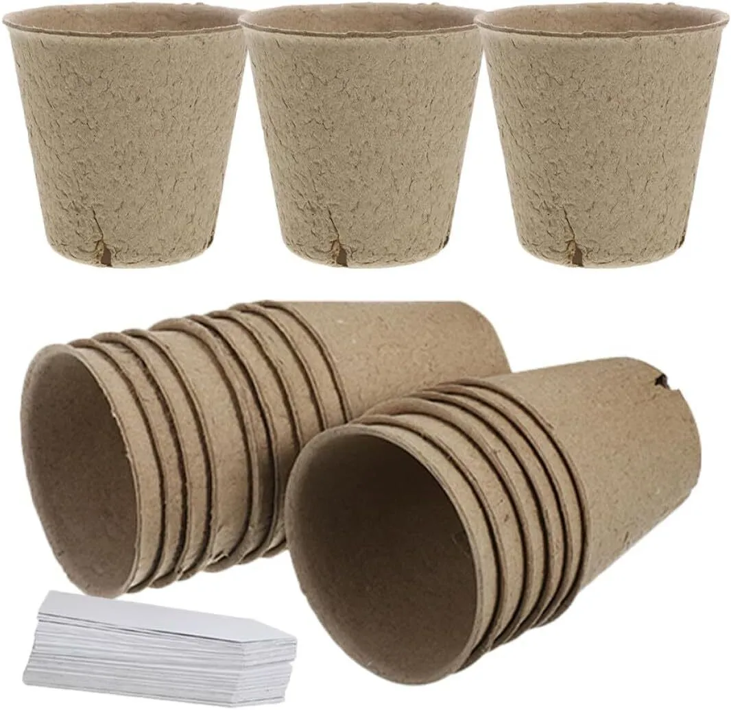 Biodegradable Nursery Planter Pots With Drainage Holes For Outdoor Garden