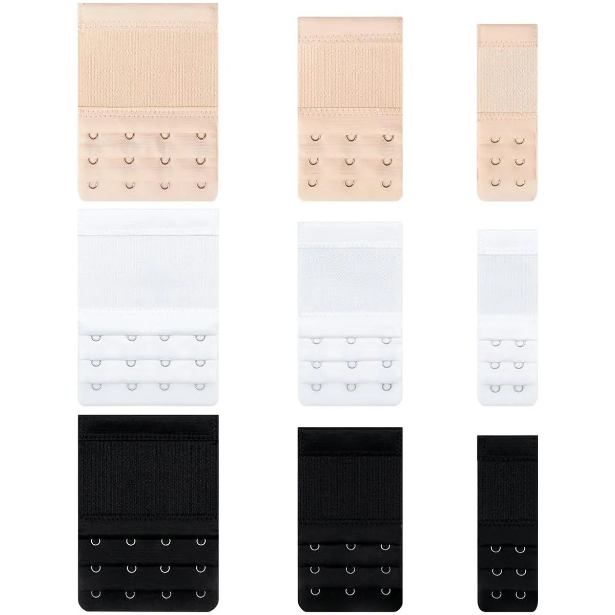 9 Piece Bra Extenders Hook Strap Bra Band Extension Elastic