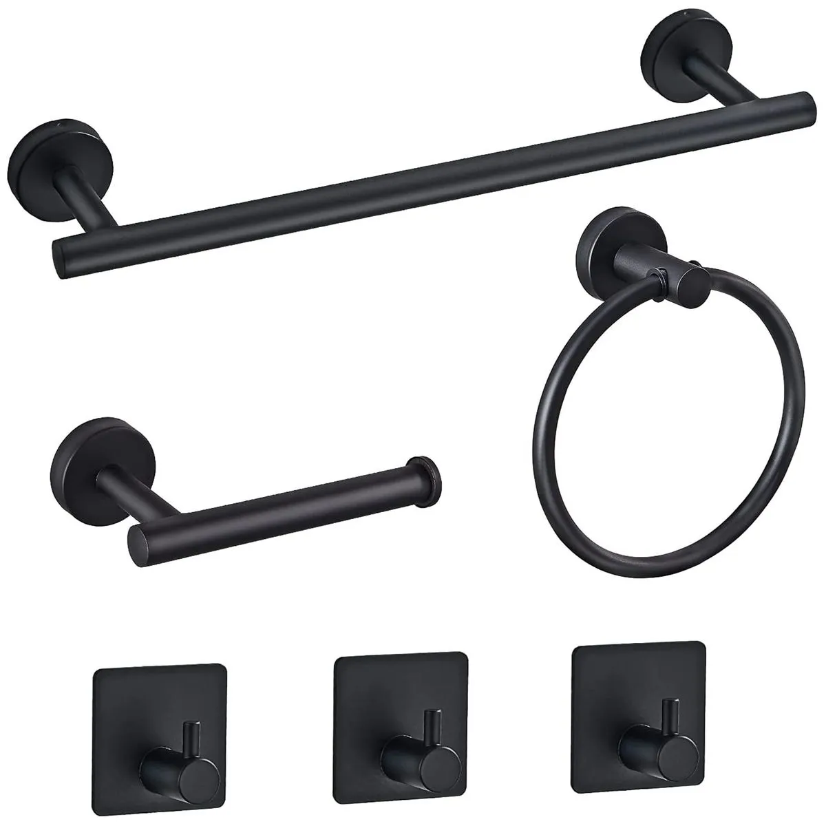 Towel Rack & Bathroom Accessories - 6 Piece Set