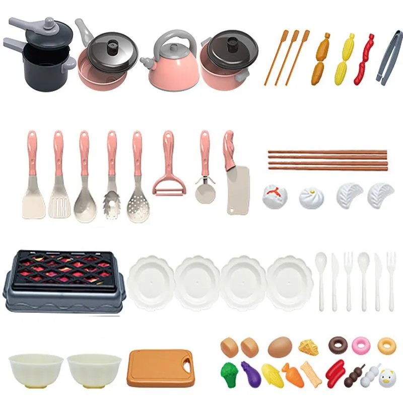 Kids Kitchen Accessories Set, Kids Cooking Sets, Play Food Sets for Kids