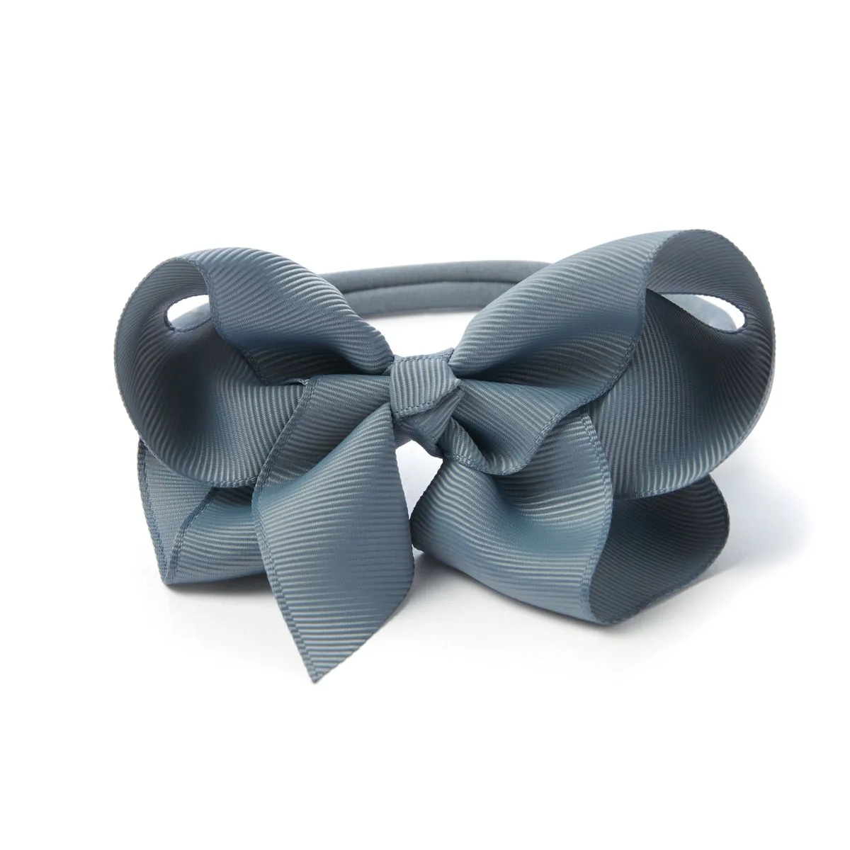 Elegant Baby Headband Big Bow Grey