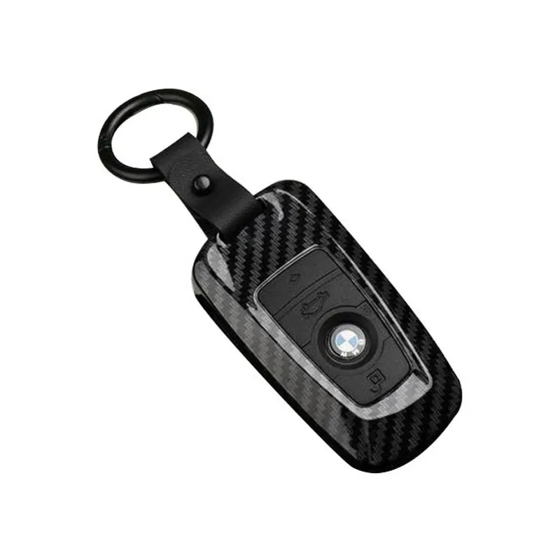 CKC-BMW-A-CF, BMW Type A Car Key Carbon Fibre Look Case & Holder - Black